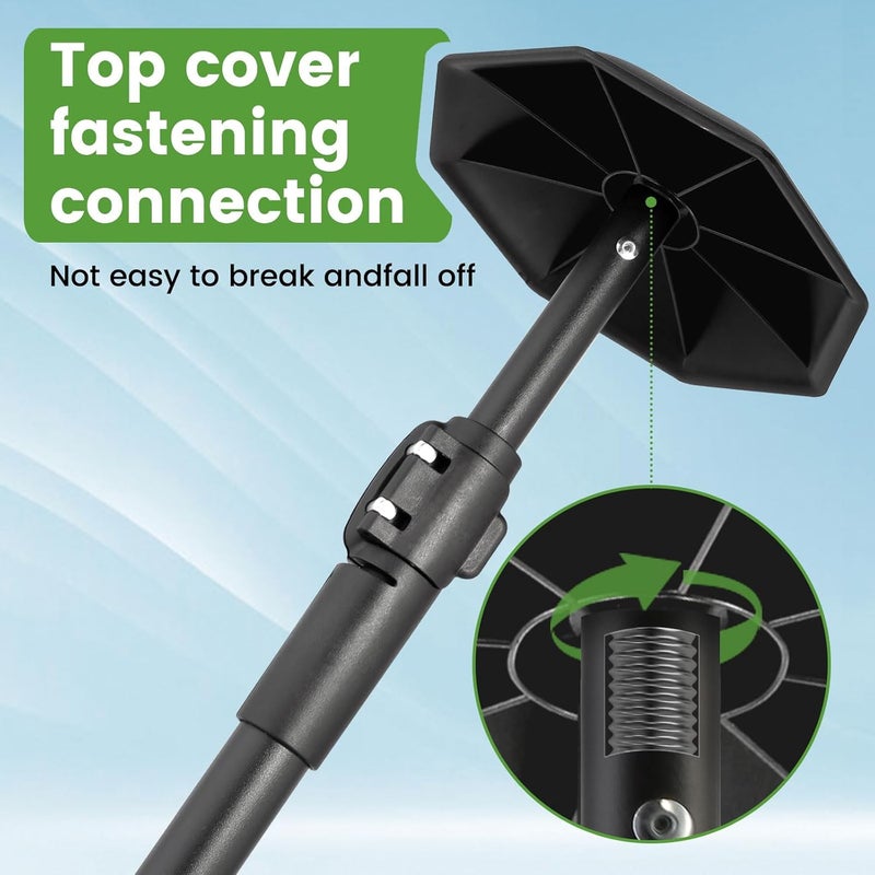 Greeily Golf Club Travel Protector Stick, 33"-60" Golf Travel Bag Support Pole Backup Support Adjustable for Airlines Stiff Arm Club Protector Metal Pole Hard Cover Black - Image 5